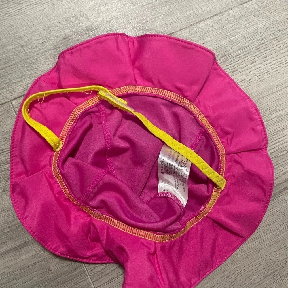 Speedo‎ Kids Swim Cap - Pink and Yellow